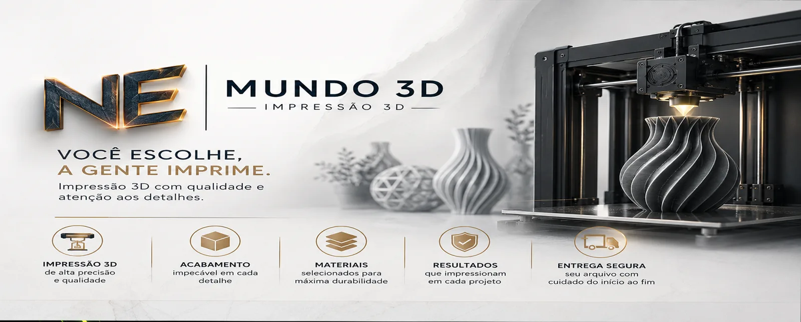 NE Mundo 3D — impressão 3D com qualidade e atenção aos detalhes
